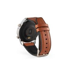 Vue Montre intelligente avec bracelet en PU - Impera de couleur marron| Krokrodeal