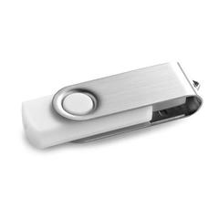 Vue Clé USB 16GB avec attache en métal - Claudius 16gb de couleur blanc| Krokrodeal