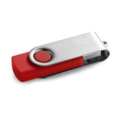 Vue Clé USB 16GB avec attache en métal - Claudius 16gb de couleur rouge| Krokrodeal