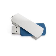 Vue Clé USB 8GB avec attache en métal - Boyle 8gb de couleur bleu| Krokrodeal