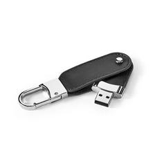 Vue Clé 8GB en PU avec mousqueton - Bragg 8gb de couleur noir| Krokrodeal
