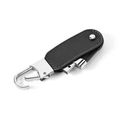 Vue Clé 8GB en PU avec mousqueton - Bragg 8gb de couleur noir| Krokrodeal