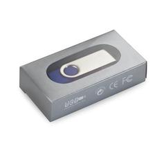 Vue Clé USB 32GB avec attache en métal - Claudius 32 gb de couleur bleu| Krokrodeal