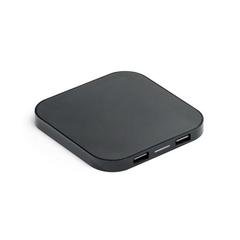 Vue Chargeur sans fil et hub USB 2'0 en ABS - Caroline de couleur noir| Krokrodeal