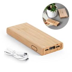 Vue générale Batterie portative 5'000 mAh en bambou - Kohn | Krokrodeal