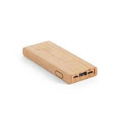 Batterie portative 5'000 mAh en bambou - Kohn publicitaire pas cher