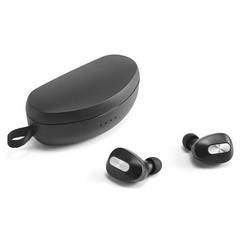 Vue Chargeur sans fil en zinc et ecouteurs sans fil en métal et ABS - Descry de couleur gris| Krokrodeal