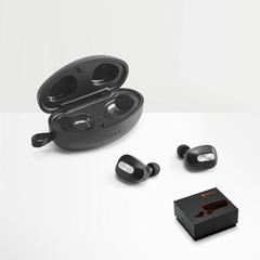 Vue générale Chargeur sans fil en zinc et ecouteurs sans fil en métal et ABS - Descry | Krokrodeal