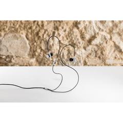 Vue Ecouteurs avec micro en metal et ABS - Vibration de couleur gris| Krokrodeal