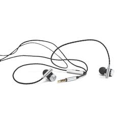 Vue Ecouteurs avec micro en metal et ABS - Vibration de couleur gris| Krokrodeal