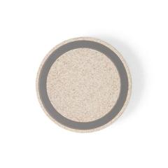 Vue Chargeur sans fil en ABS et fibre de paille de blé - Cuvier de couleur beige| Krokrodeal