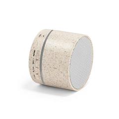 Vue Haut-parleur avec micro en ABS et fibre de paille de blé - Lineu de couleur beige| Krokrodeal