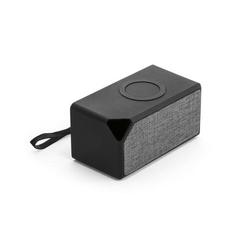Vue Haut parleur portatif en ABS avec chargement sans fil - Grubbs de couleur noir| Krokrodeal