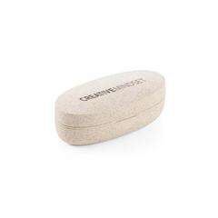 Vue Ecouteurs sans fil True Wireless en fibre de blé et PP - Fourier de couleur beige| Krokrodeal