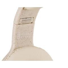 Vue Casque audio sans fil en ABS et fibre de paille de blé - Feynman de couleur beige| Krokrodeal