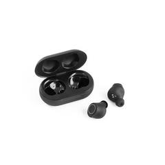 Vue Ecouteurs sans fil avec transmission BT 5'0 - Bass de couleur noir| Krokrodeal