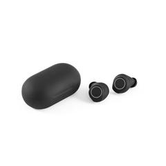 Vue Ecouteurs sans fil avec transmission BT 5'0 - Bass de couleur noir| Krokrodeal