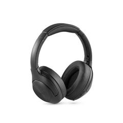 Vue Casque audio sans fil en PU avec transmission BT 5'0 - Melody de couleur noir| Krokrodeal