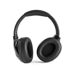 Vue Casque audio sans fil en PU avec transmission BT 5'0 - Melody de couleur noir| Krokrodeal