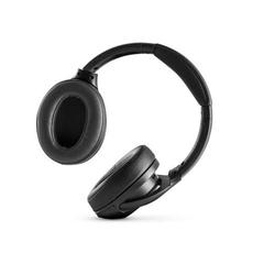 Vue Casque audio sans fil en PU avec transmission BT 5'0 - Melody de couleur noir| Krokrodeal