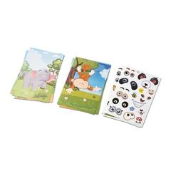Vue Jeu d'autocollants avec six feuilles - Madagascar de couleur blanc| Krokrodeal