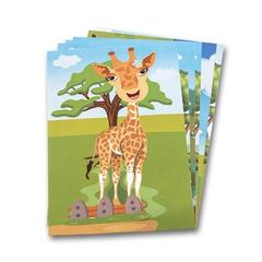 Vue Jeu d'autocollants avec six feuilles - Madagascar de couleur blanc| Krokrodeal