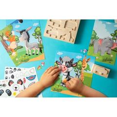 Vue générale Jeu d'autocollants avec six feuilles - Madagascar | Krokrodeal