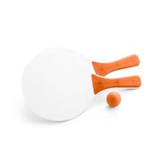 Vue Raquettes de plage en MDF - Filipinas de couleur orange| Krokrodeal