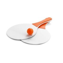 Vue Raquettes de plage en MDF - Filipinas de couleur orange| Krokrodeal