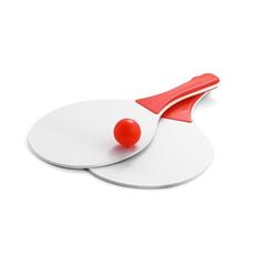 Vue Raquettes de plage en MDF - Filipinas de couleur rouge| Krokrodeal