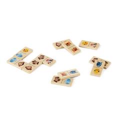Vue Jeu de dominos en bois - Domin de couleur beige| Krokrodeal