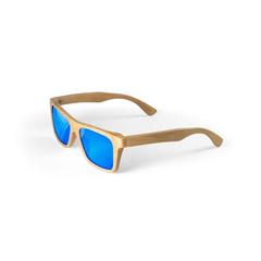 Vue Lunettes de soleil en bambou - Sanibel de couleur beige| Krokrodeal