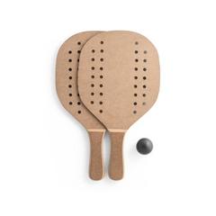 Vue Raquettes de plage en MDF - Tapia de couleur beige| Krokrodeal
