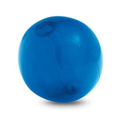 Vue Ballon de plage gonflable en PVC translucide - Peconic de couleur bleu| Krokrodeal