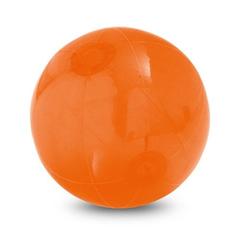 Vue Ballon de plage gonflable en PVC translucide - Peconic de couleur orange| Krokrodeal