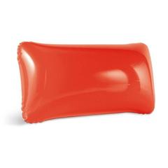 Vue Coussin de plage gonflable en PVC opaque - Timor de couleur rouge| Krokrodeal