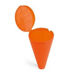 Vue Cendrier de plage en PP - Senegal de couleur orange| Krokrodeal