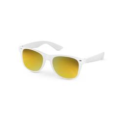 Vue Lunettes de soleil en PC avec monture translucide - Mekong de couleur jaune| Krokrodeal