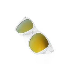 Vue Lunettes de soleil en PC avec monture translucide - Mekong de couleur jaune| Krokrodeal
