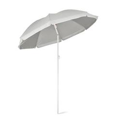 Vue Parasol inclinable 210T avec doublure argentée - Parana de couleur gris| Krokrodeal