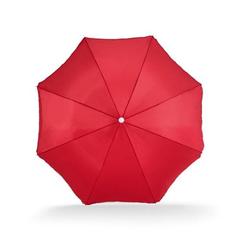 Vue Parasol inclinable 210T avec doublure argentée - Parana de couleur rouge| Krokrodeal
