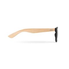 Vue Lunettes de soleil en PP et bambou - Varadero de couleur noir| Krokrodeal