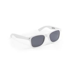 Vue Lunette de soleil en PET (100% rPET) - Salema de couleur blanc| Krokrodeal
