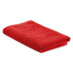 Vue Serviette de plage - Sardegna de couleur rouge| Krokrodeal
