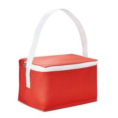 Vue Sac thermique 3L en 600D - Jeddah de couleur rouge| Krokrodeal