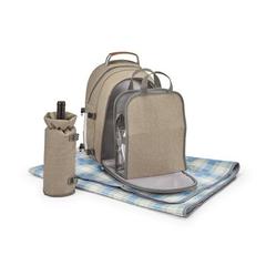 Vue Sac à dos thermique de pique-nique en 600D - Villa de couleur marron| Krokrodeal