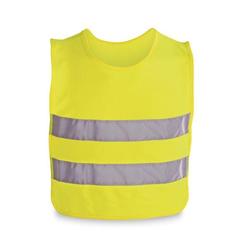 Vue Gilet réfléchissant pour enfant, 100 % polyester - Mike de couleur jaune| Krokrodeal