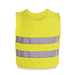 Vue Gilet réfléchissant pour enfant, 100 % polyester - Mike de couleur jaune| Krokrodeal