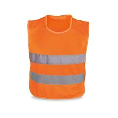 Vue Gilet réfléchissant pour enfant, 100 % polyester - Mike de couleur orange| Krokrodeal