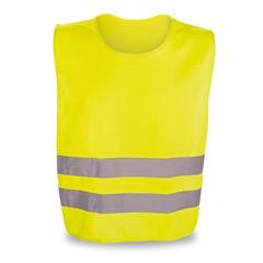 Vue Gilet haute visibilité 100% polyester - Thiem de couleur jaune| Krokrodeal